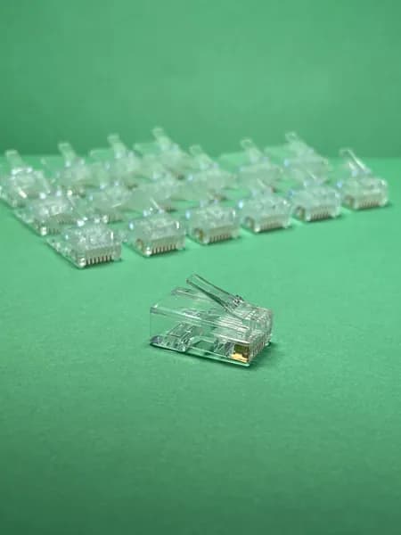 10 шт. Коннектор для интернет кабеля RJ45 cat.5e 8P8C, неэкранированный, штекер для витой пары