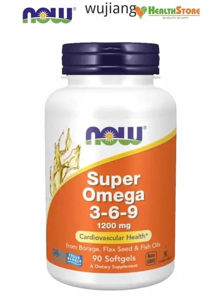 NOW Super Omega 3-6-9 Fish Oil 90 софтгелевых капсул, Нау Супер Омега 3-6-9 1200 мг