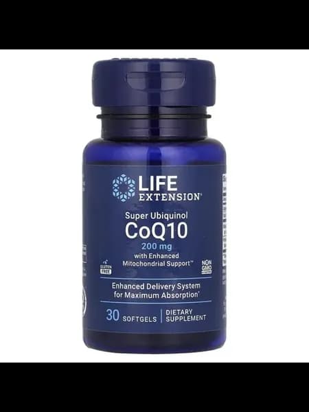 Убихинол коэнзим q10 200 мг, Super Ubiquinol CoQ10, 30 кап