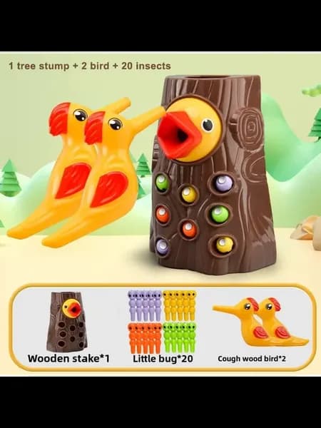 Игрушка "Ловец червей" 2 птицы, цвет 2 Birds