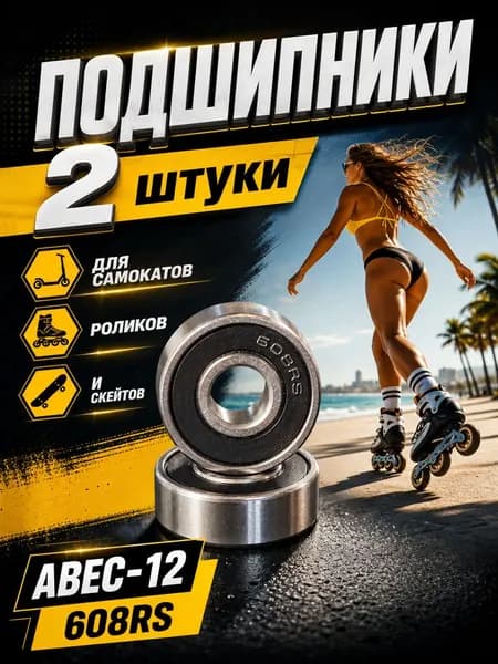 Подшипники для самоката, роликов и скейта АВЕС-12