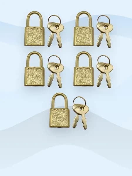5 шт. Замки из цинкового сплава для чемоданов, Gold