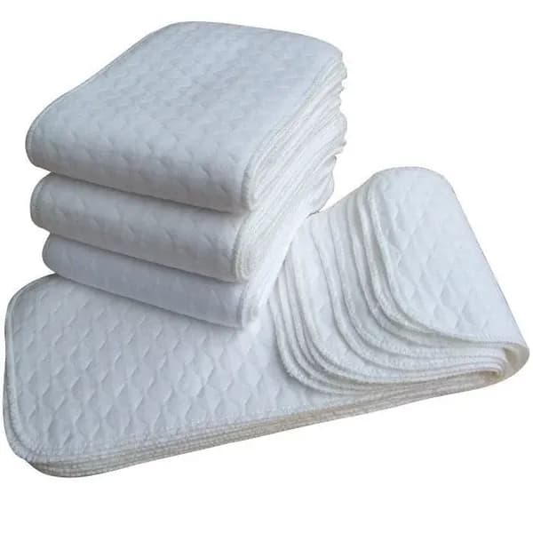 Premium Soft Подгузники для новорожденных, 100% хлопок, ультра-тонкие. Впитывающие трехслойные - Вкладыши для многоразовых подгузников марлевые хлопковые, комплект 5 штук