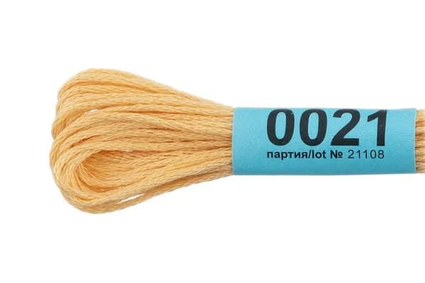 Мулине GAMMA нитки для вышивания 4 шт. по 8 м., 0021 св.розово-желтый