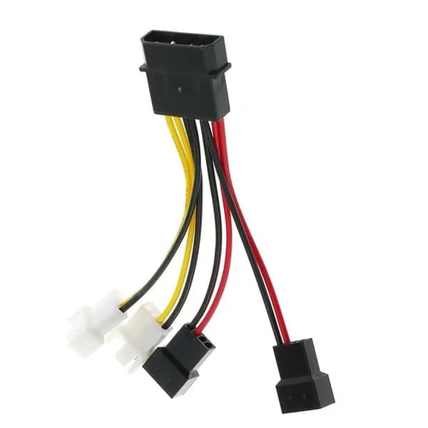 1 шт. 4-контактный Molex на 3-контактный кабель питания вентилятора, адаптер для компьютерных охлаждающих вентиляторов 12 В/5 В постоянного тока для процессора, корпуса ПК.