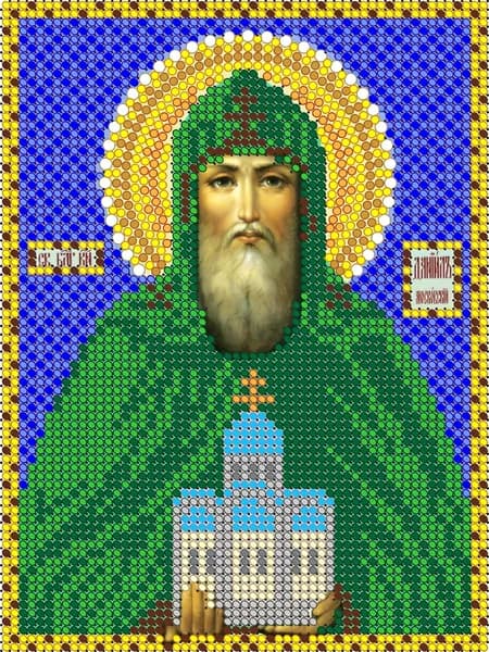 Схема для вышивки бисером (без бисера) Светлица "Св. Даниил", 12х16 см, габардин