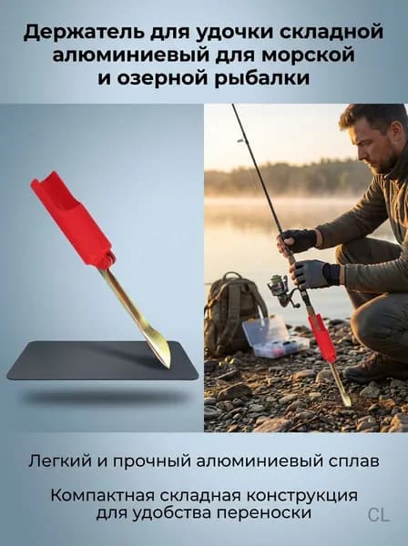 Складной портативный держатель для удочки на морскую рыбалку