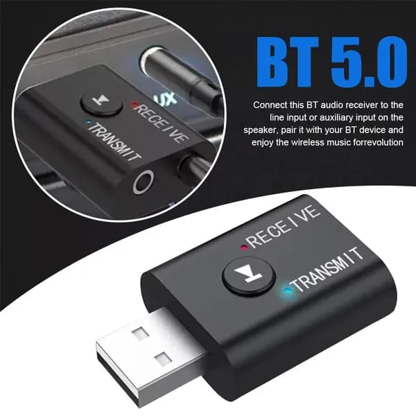 Портативный Bluetooth 5.0 передатчик приемник 3,5 мм AUX USB Mini 2 в 1