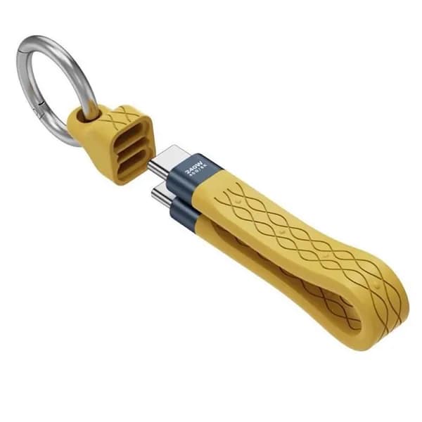Брелок 240 Вт 40 Гбит/с USB4 короткий USB C - USB C кабель для быстрой зарядки Type C передачи данных 8K удлинительный кабель для передачи данных