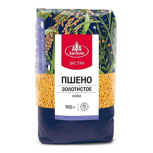 Пшено Агро-Альянс Экстра элитное 900 г 2шт