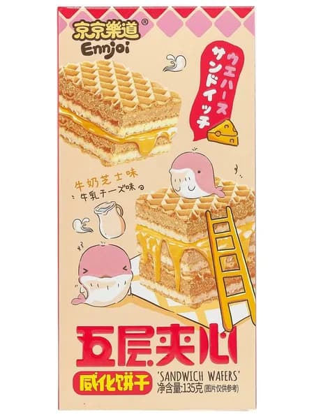 Вафли Sandwich Wafers со вкусом чизкейка Ennjoi, 135г
