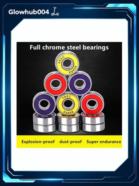 ABEC-7 608 2RS хром. сталь подшипники, 7шт., для скейтбордов, 8x22x7mm, высокоточные