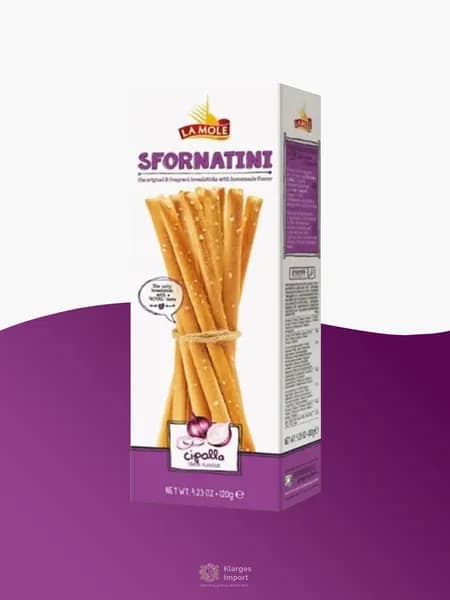 Хлебные палочки La Mole с луком т.м. La Mole "Sfornatini onion flavour"