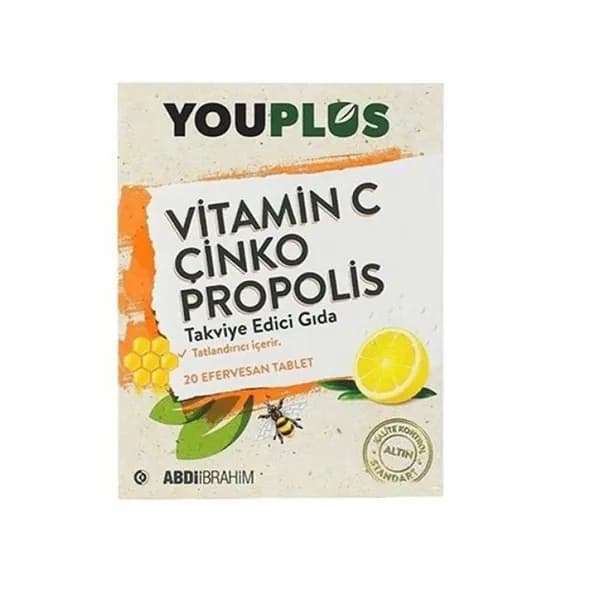 Youplus Витамин С Цинк Прополис 20 шипучих таблеток