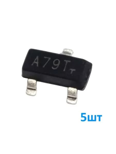 IRLML9301 5шт, (A79) Полевой транзистор, P-канальный, 30В, 3.6А, 0.064Ом, корпус SOT-23, маркировка A79