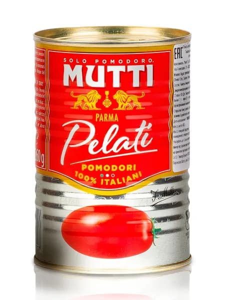 Томаты Mutti очищенные целые в томатном соке, 400 г