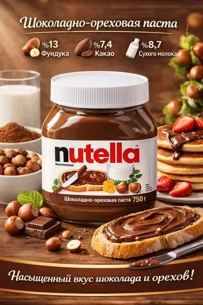 Nutella Какао-ореховая паста 750 г