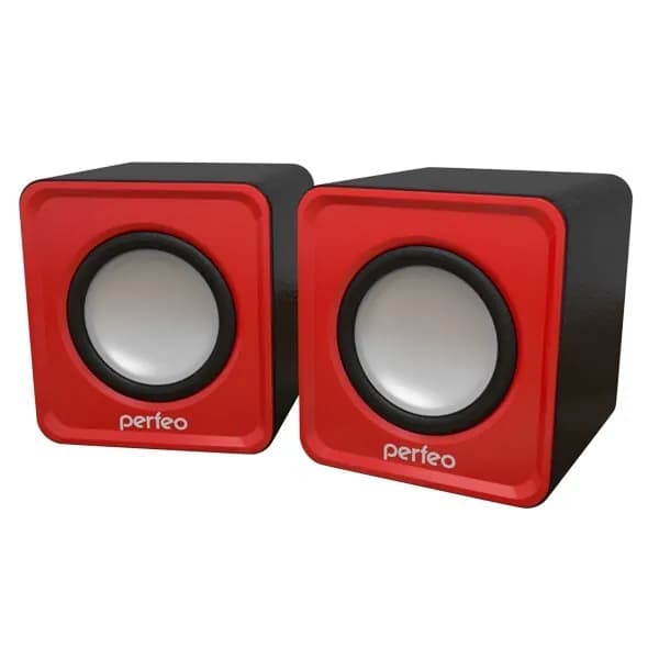 Perfeo Колонки колонки "WAVE" 2.0, мощность 2х3Вт RMS , красный, USB PF - 128 - R