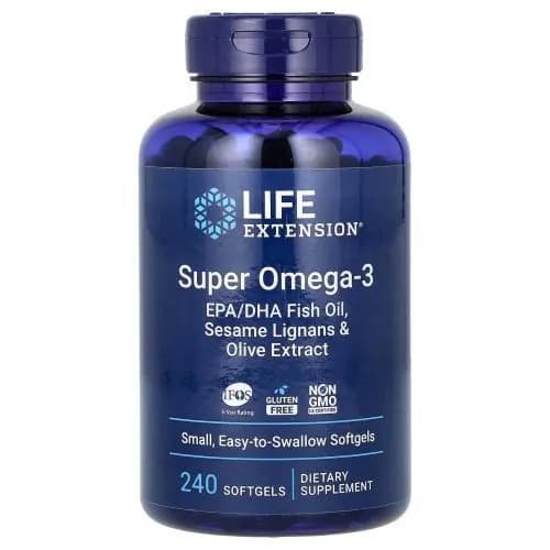 Life Extension, Super Omega-3 EPA/DHA/Fish Oil, Омега-3 2000 мг, 240 таблеток