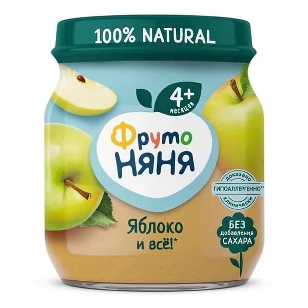 Пюре ФрутоНяня яблоко 100 г