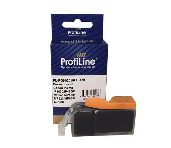 Струйный картридж ProfiLine PGI-520BK для принтеров Canon MP540, MP550, MP560 19 мл черный