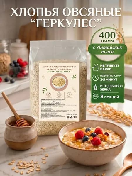 Хлопья овсяные, не требующие варки