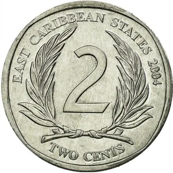 2 цента, 2004 год. Восточные Карибы