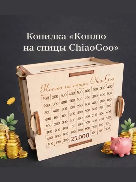 Копилка для денег "Коплю на спицы Чиагу" 25 000 руб.