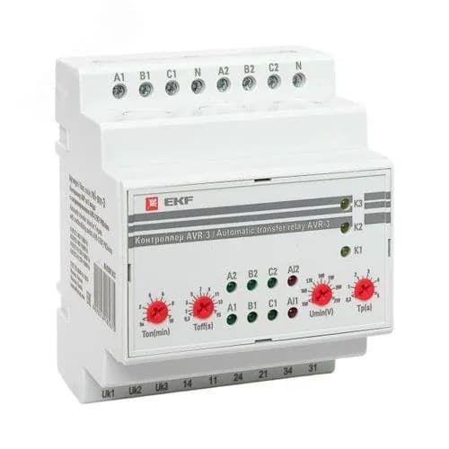 Контроллер АВР на 2 ввода с секционированием AVR-3 PROxima, rel-avr-3, EKF