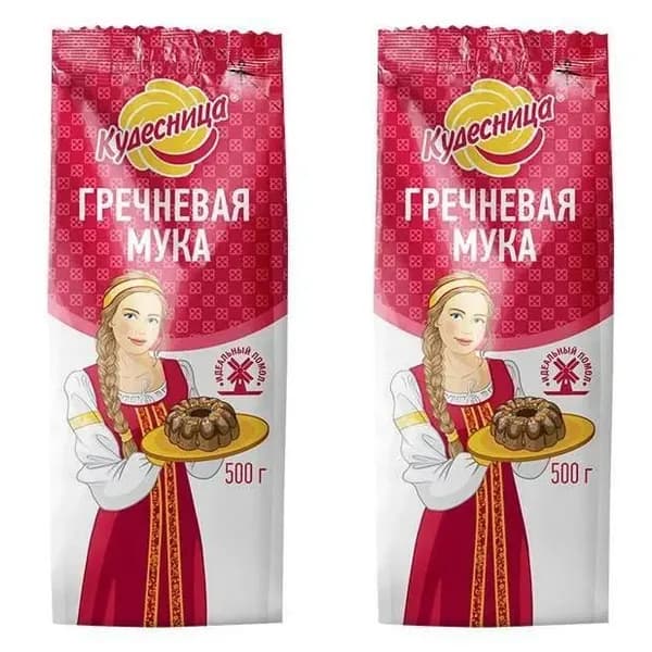 Кудесница Мука гречневая, 500 г, 2 шт