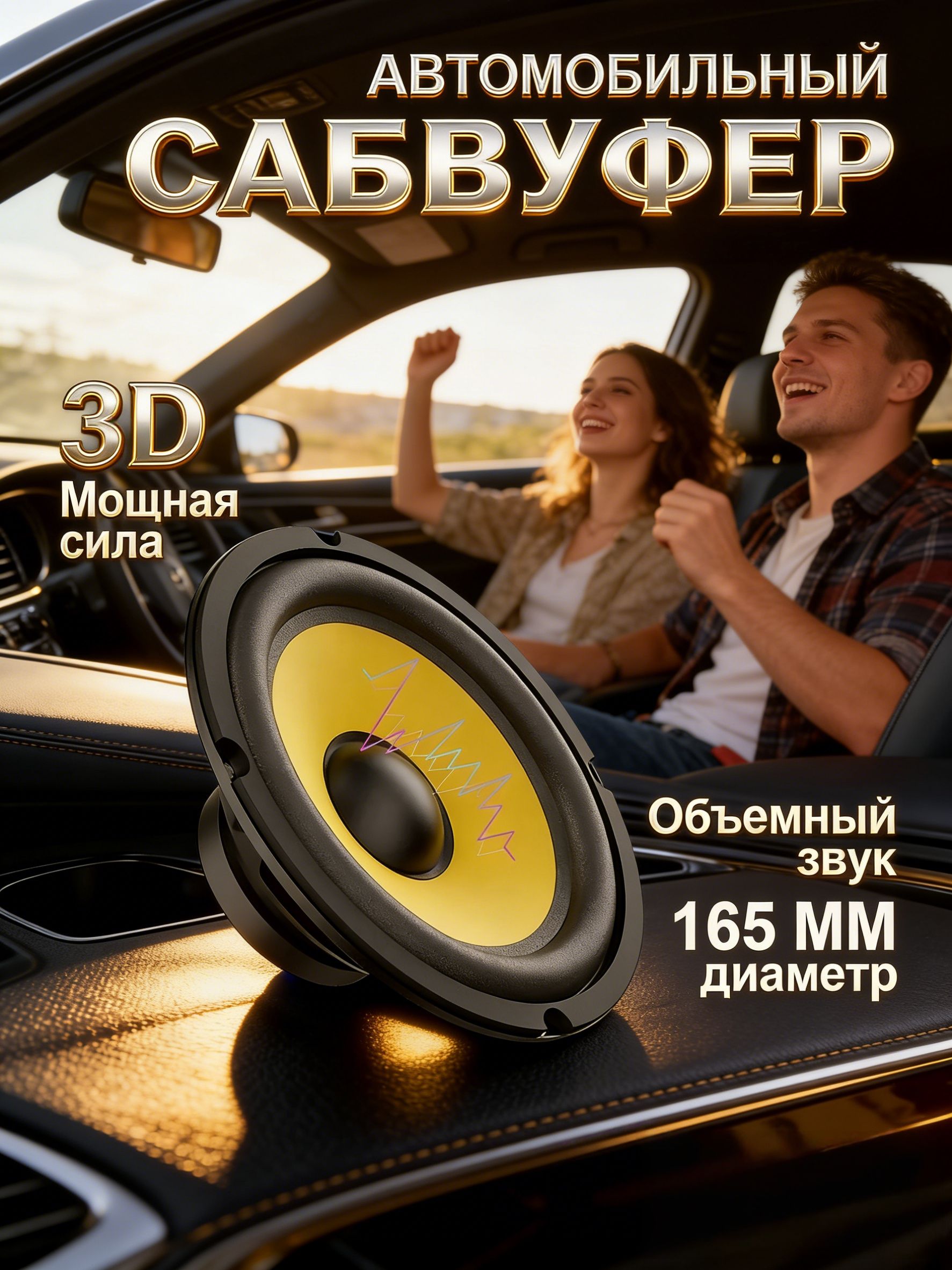 Сабвуфер автомобильный, 16 см (6 дюйм.)