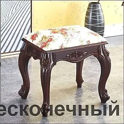 Банкетка, Натуральная кожа, Капвелюр, 38х29х35 см