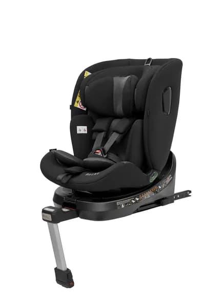 Автокресло с вращением 360 Peppy UNOfix 0-36 I-Size 40-150 см с упором в пол Black черное