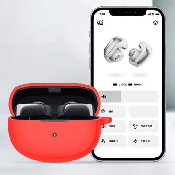 Силиконовый чехол для зарядного футляра Bose Ultra Open Earbuds с фиксатором