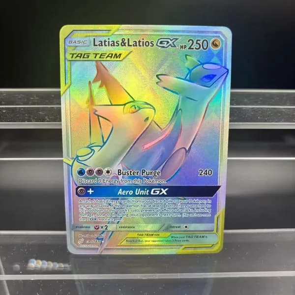 Коллекционные карты PTCG: Latias, Latios, Giratina, Zekrom GX. Ручная работа, классические игровые аниме-карты, подарок и сувенир