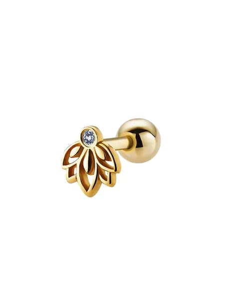 Серьга из серебра для пирсинга хряща, трагус, хеликс, дейс, cнаг, конч, руук Лила