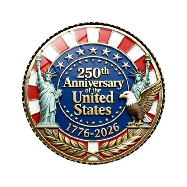 Значок-булавка 250 лет США , Медь - 12