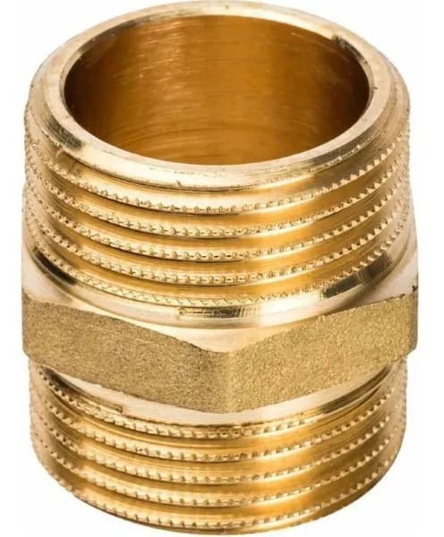 Ниппель латунный 1/2" нар/нар (ниппель, бочонок 1/2)