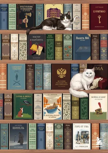 Книга Блокнот. Книжный шкаф. (А5, твердая обложка, 64 л.) (у.н.)