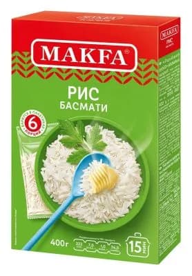 Крупа рисовая шлифованная Рис Басмати, 6шт*66г