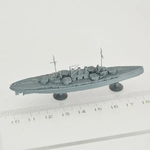 Военная модель, масштаб 1:2000 немецкий линейный корабль Гельголанд (тип Гельголанд, 1911, полный корпус)