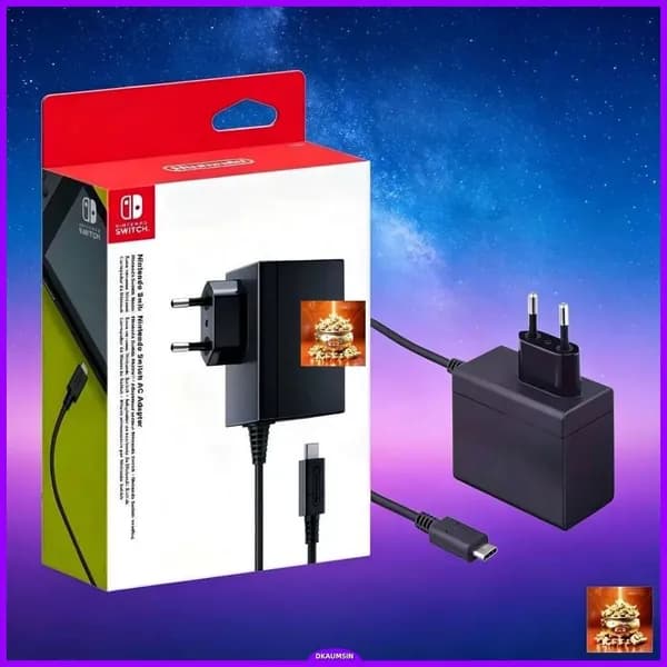 Блок питания Nintendo Switch, быстрая зарядка мощностью 39 Вт, разъём европейского стиля, подходит для Switch OLED/Lite, док для питания телевизора
