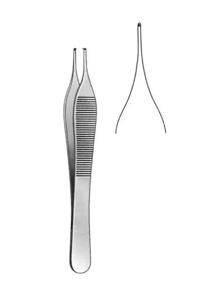 Пинцет хирургический Micro-Adson, прямой, 12 см , Surgicon
