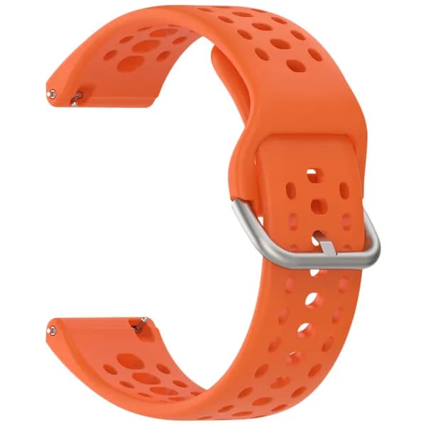 Силиконовый ремешок для умных часов Amazfit Bip Max и BiP6, 22 мм, оранжевый, с быстросъемным креплением