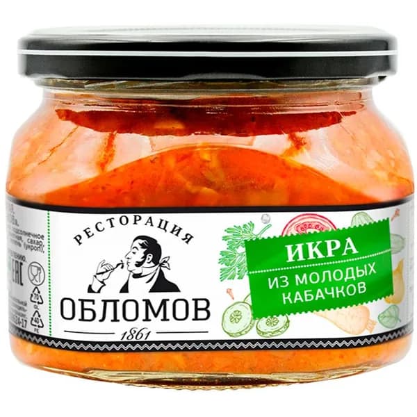 Икра из молодых кабачков РЕСТОРАЦИЯ ОБЛОМОВ, 320г