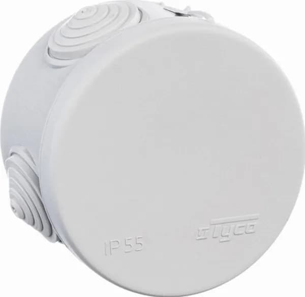 Коробка распределительная Tyco 70x50 круглая 4 ввода для открытого монтажа IP55