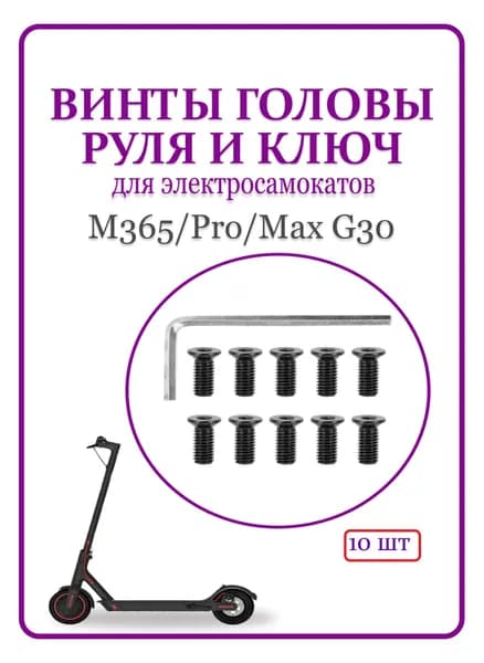 Винты головы руля для самоката M365/Pro/Max G30 комплект 10 шт.