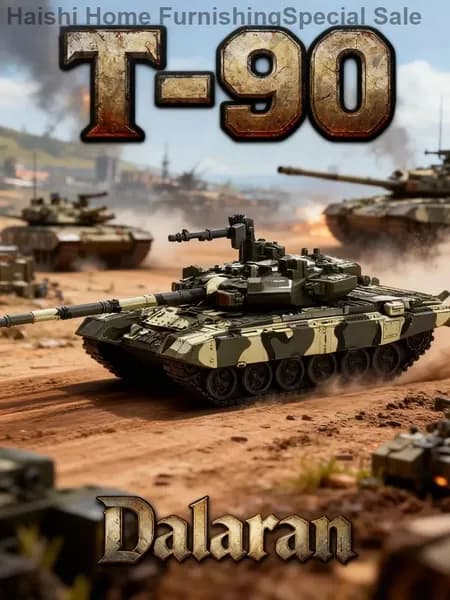 Танк Т-90 Владимир (Россия) 1:48 - Сборная модель без клея и окраски детальная Dalaran