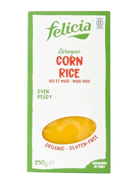 Макароны Felicia лазанья из кукурузно-рисовой муки без глютена, 250г