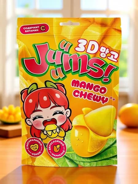 1шт. Жевательный мармелад манго с начинкой Juuums 70г